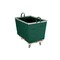 Steele Canvas Basket 8 BU Permanent Truck Green Vinyl w/Grey Vinyl - 4in Casters Diamond Mount 948VGRNVGRYW4 - alternate 1